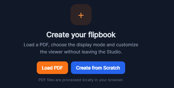 Import a PDF or create pages from scratch.